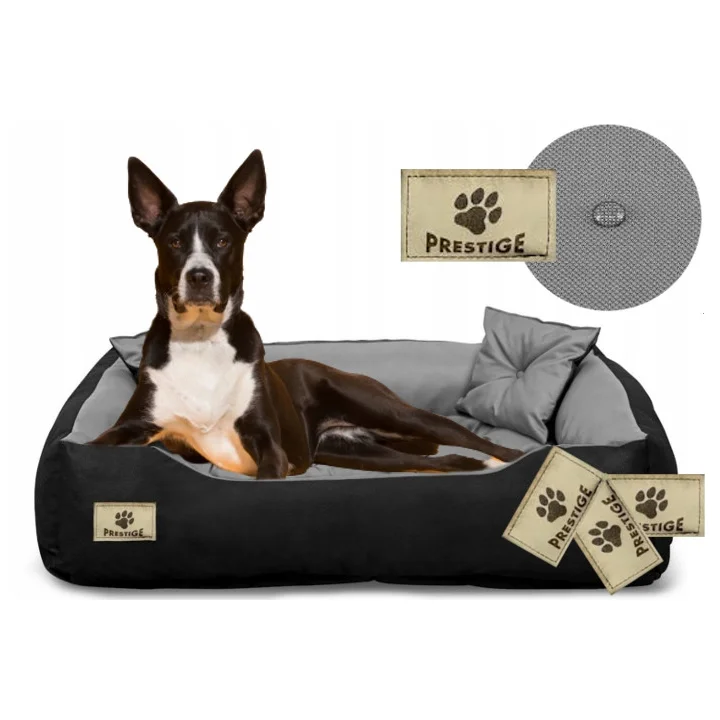 Legowisko dla psa kojec PRESTIGE 115x95 cm wodoodporne szare
