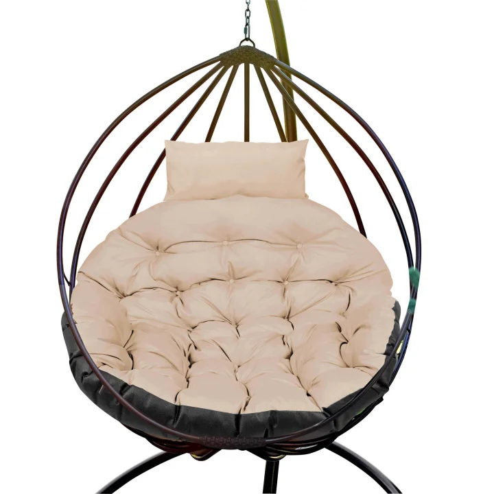 Poduszka ogrodowa 120 cm na krzesło wiszące bocianie gniazdo wodoodporna cappuccino