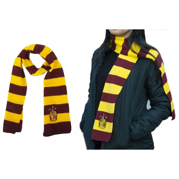 Szalik Harry Potter Gryffindor 180x16 cm ciepły szalik dla fanów serii o młodym czarodzieju