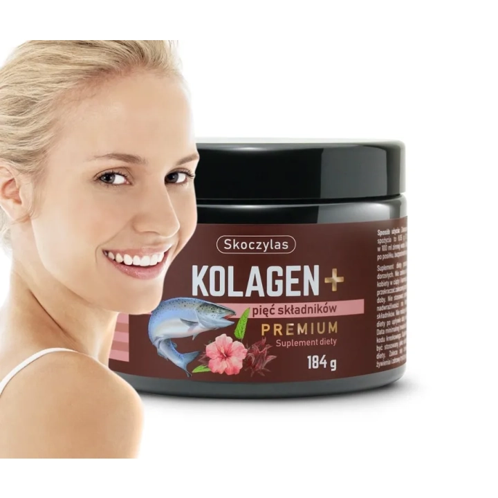 KOLAGEN PREMIUM z łososia, kwas hialuronowy, glukozamina, chondroityna