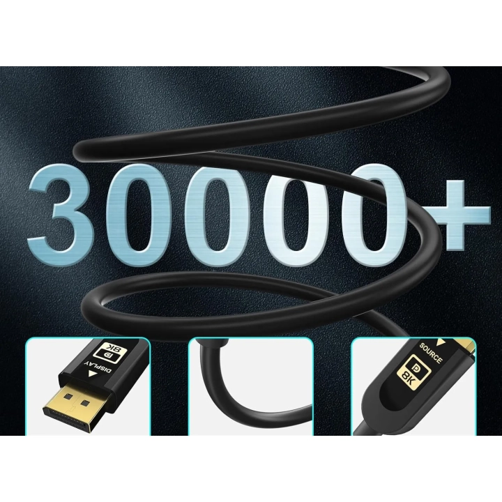 Kabel DisplayPort 2.1 DP2.1 FIBBR F-DP21-8K-20 40Gbps 20m przewód do monitora 8K HDR