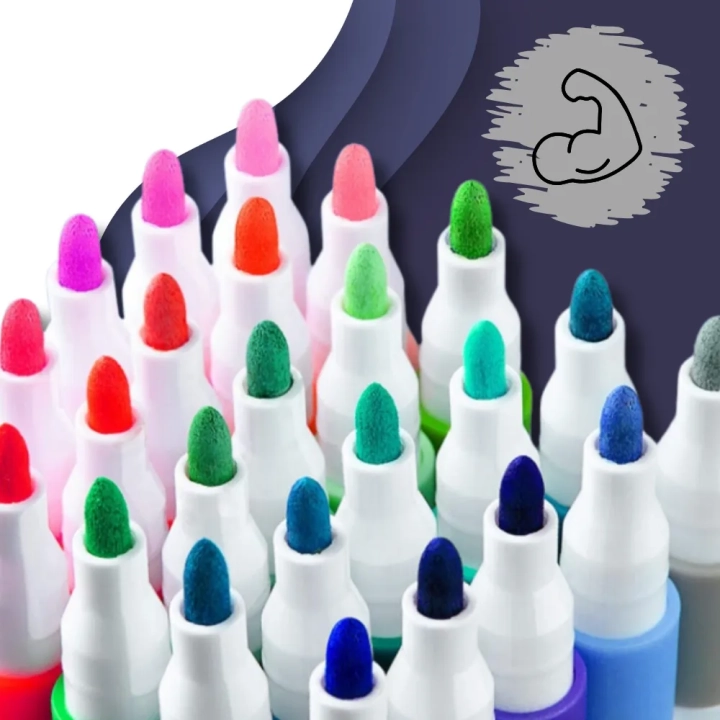 FLAMASTRY PISAKI AKRYLOWE DO RÓŻNYCH POWIERZCHNI 24szt Acrylic Marker 1
