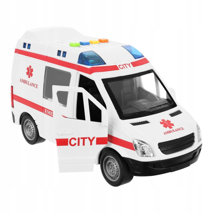 AMBULANS POGOTOWIE KARETKA OTWIERANE DRZWI DZWIĘK
