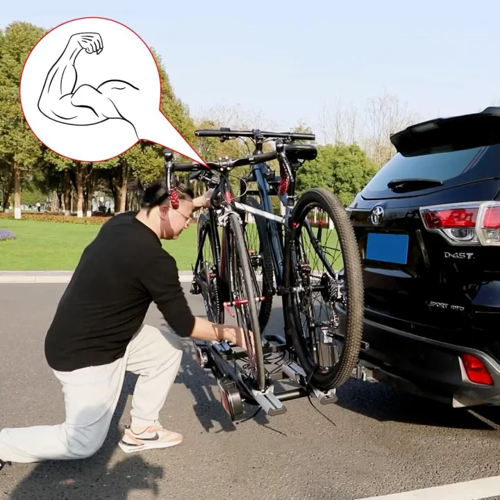 Bagażnik samochodowy na rowery CXWXC, obciążenie 60 kg uchwyt rowerowy na hak