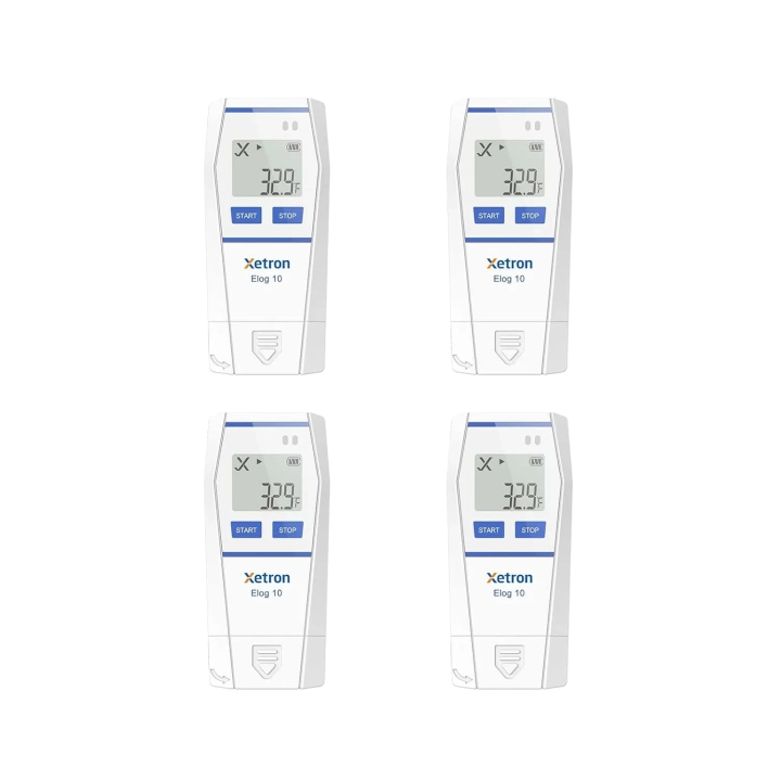 Rejestrator temperatury Xetron Elog10, -30°C do 70°C, 4 szt.