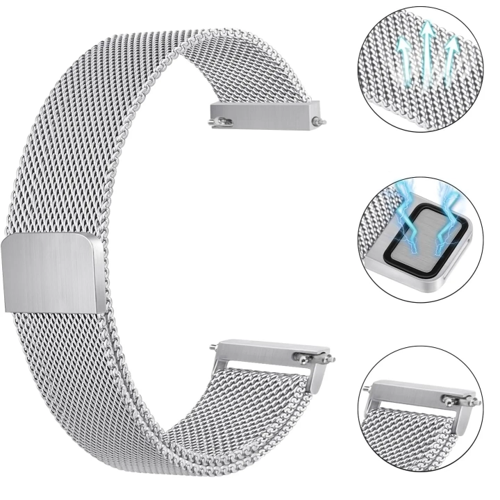 Pasek metalowy do Xiaomi Redmi Watch 5 Active/Lite srebrny Oumida