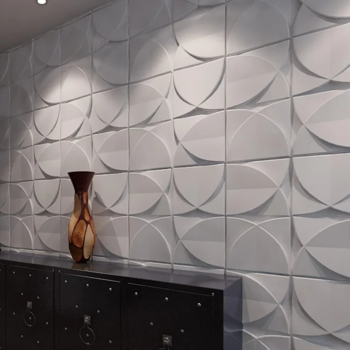 Panele ścienne 3D Art3d dekoracyjne PVC białe ze wzorem wiatrak 33 szt