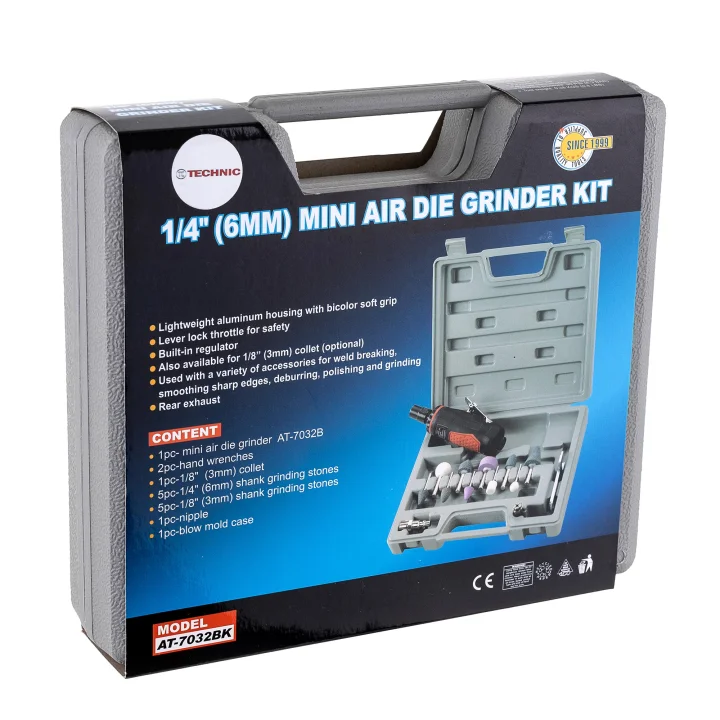 Szlifierka Pneumatyczna Trzpieniowa Prosta DIAX 3mm 6mm Kamienie Zestaw