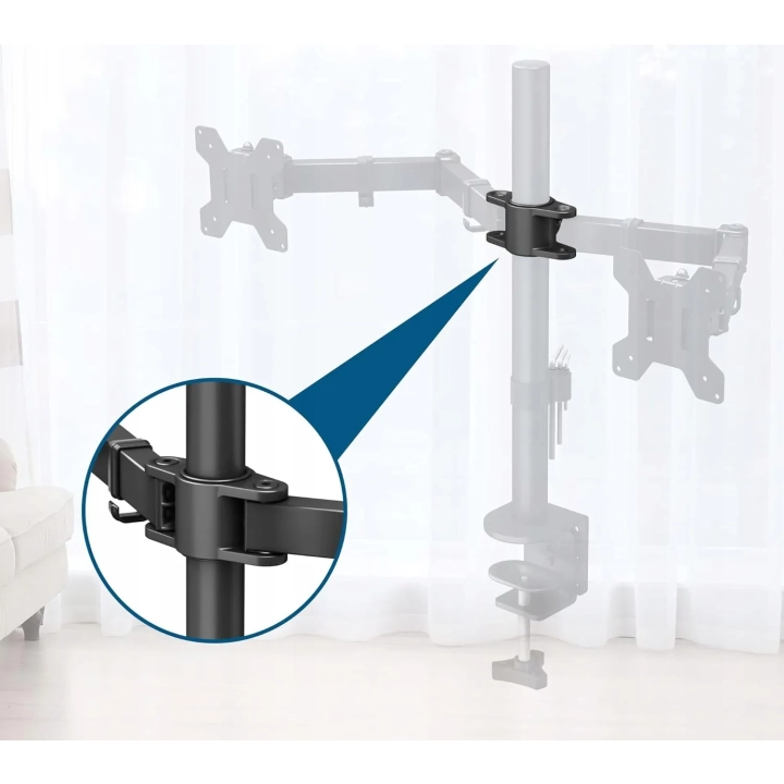 Uchwyt na dwa monitory BONTEC MDM002 13-27'', VESA 75/100
