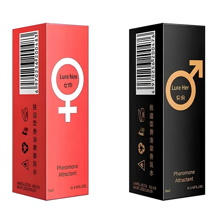 Zestaw perfum z feromonami Lure Him i Lure Her uwodzicielskie perfumy dla mężczyzn i kobiet zwiększające atrakcyjność