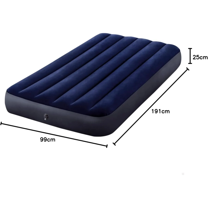 Materac dmuchany Intex Classic Downy Twin Dura Beam 191×99×25cm niebieski