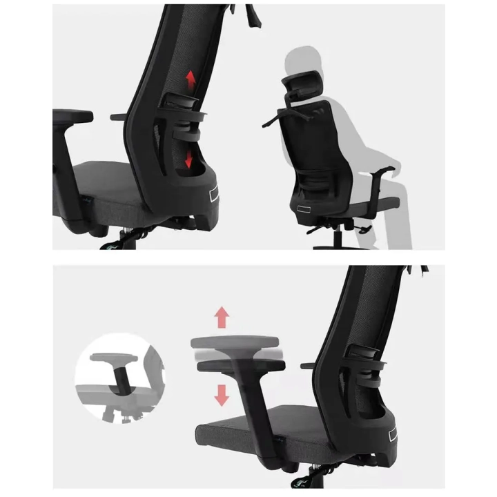 Ergonomiczne krzesło biurowe G31 LB31HB, obrotowe, z siatką, dla studentów