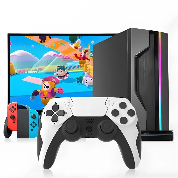 Bezprzewodowy gamepad GAMINJA P48 do PS4/PS3 PC kontroler z wibracjami i trybem turbo do konsol i komputera