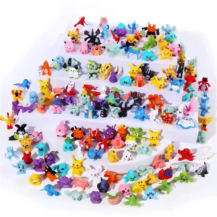 Zestaw figurek Pocket Monster 144 szt miniaturowe figurki kultowych postaci z serii