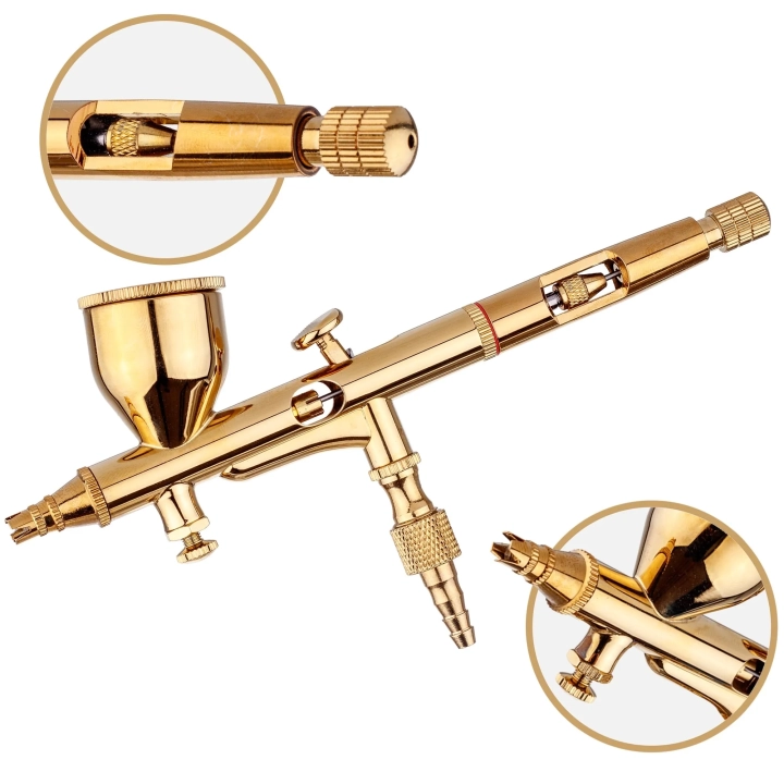 Aerograf Modelarski Precyzyjny GOLD z Dyszą 0,2mm Double Action