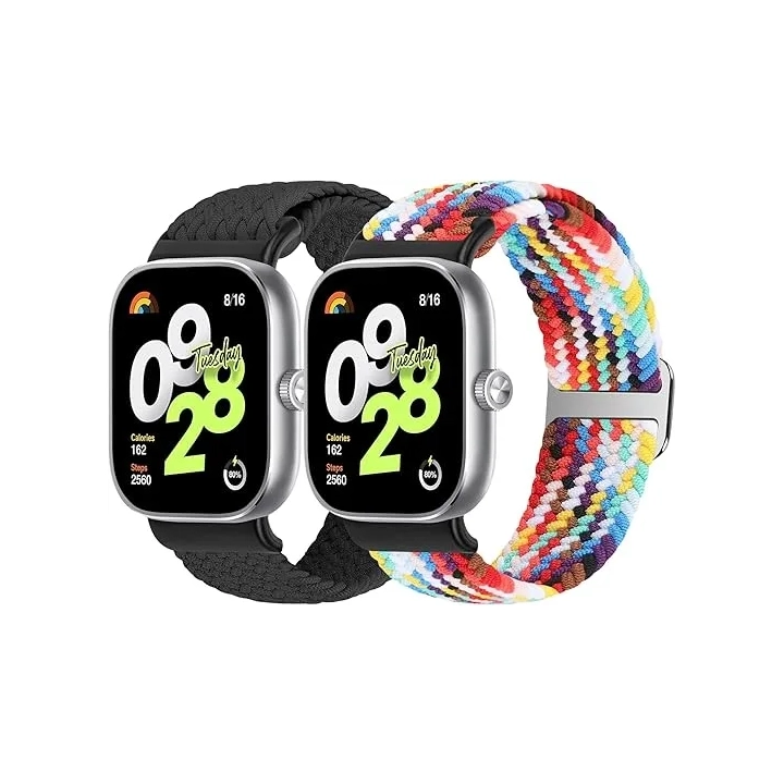 Paski do Xiaomi Redmi Watch 4/5/Band 8 Pro/9 Pro plecione nylonowe 2 szt