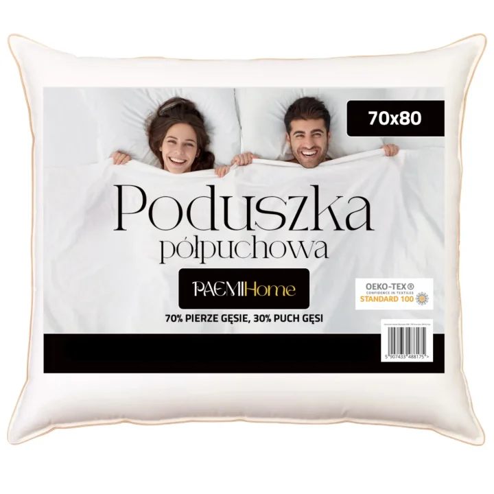Poduszka półpuchowa 70x80 (70% pierze, 30% puch)