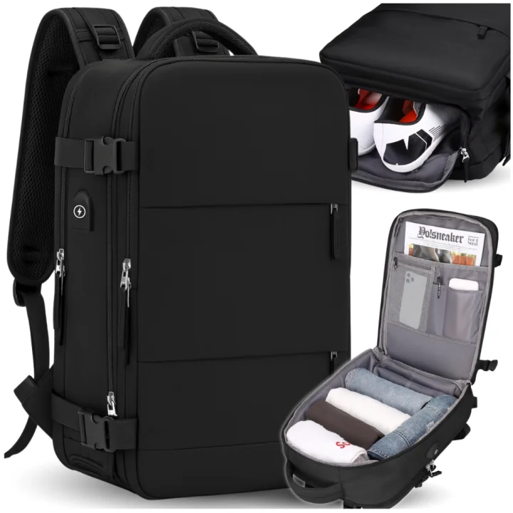 PLECAK DO SAMOLOTU PODRÓŻNY WIZZAIR 40x30x20 BAGAŻ PODRĘCZNY KABINOWY USB