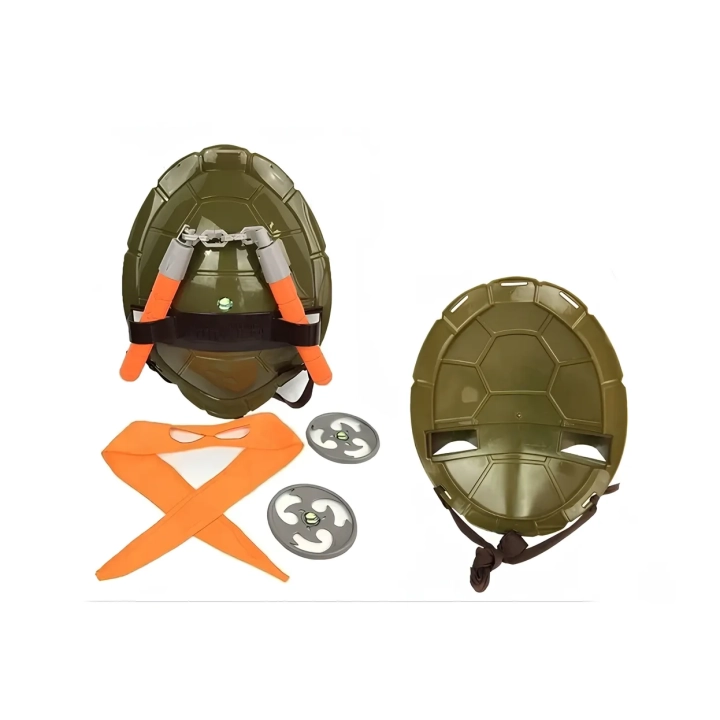 Zestaw interaktywny żółwie Ninja Michelangelo zestaw z bronią, pancerzem i shurikenami