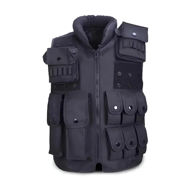Kamizelka taktyczna, wojskowa czarna policja SWAT kamizelka ochronna militarna