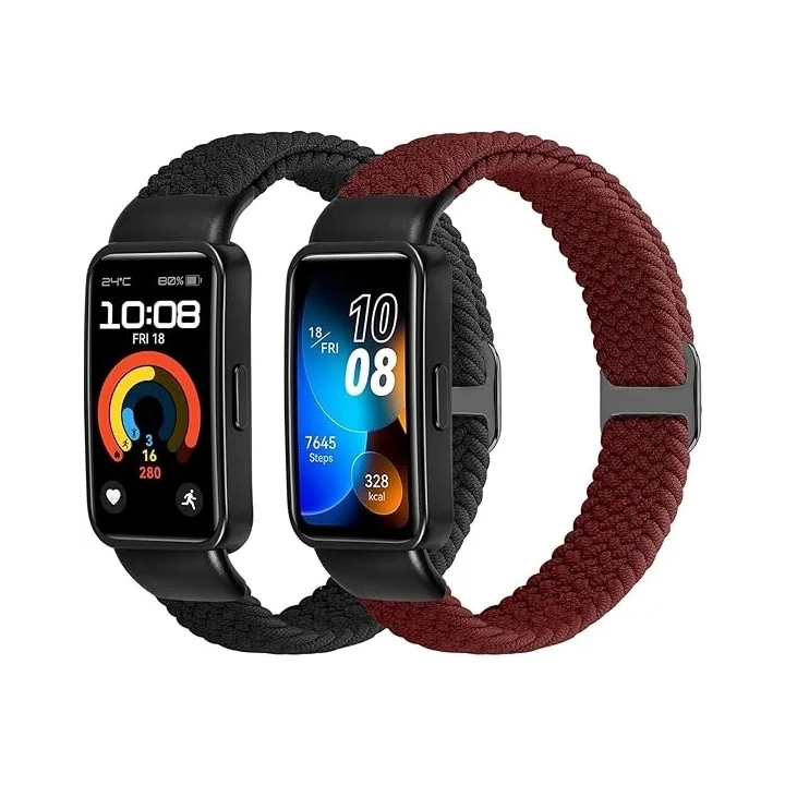 Paski plecione 2szt. do Huawei Band 9/8 Janpso regulowany nylonowy pasek