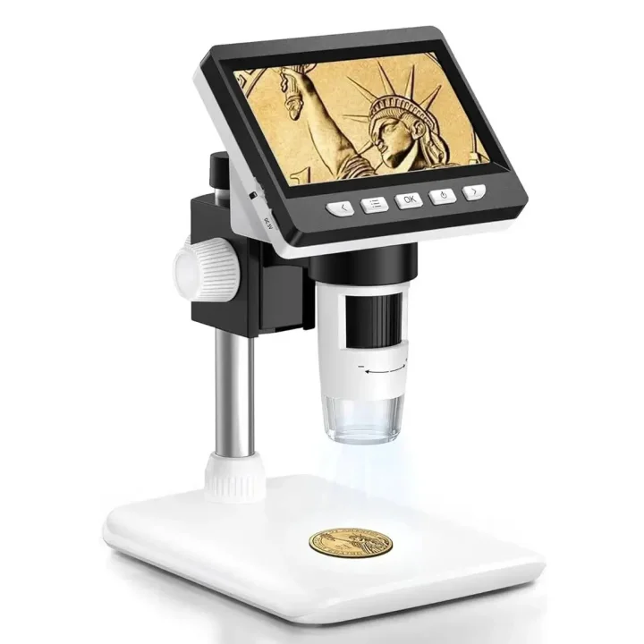 Elektroniczny mikroskop USB z ekranem LCD i zoomem 50-1000x