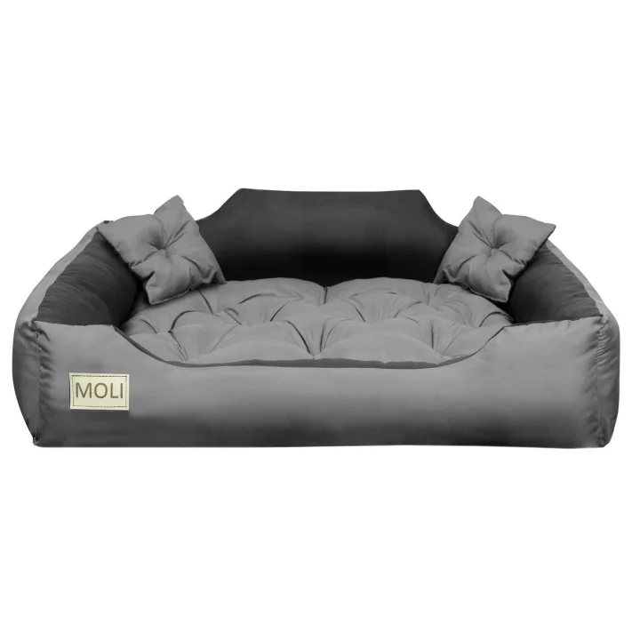 Legowisko dla psa kojec 55x45 cm personalizowane szare