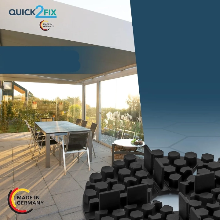 Łożyska płytowe gumowe QUICK2FIX uszczelka 2×10 mm 50 szt. do paneli tarasowych