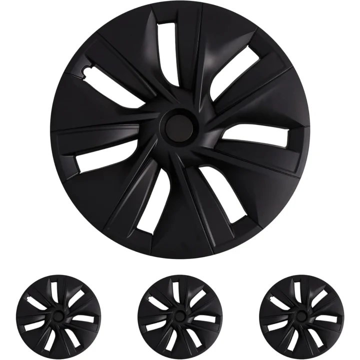 Nakładki na koła Tesla Model Y KAVANIC 19 cali matowe czarne 4 sztuki OEM 2020-2023 0030653