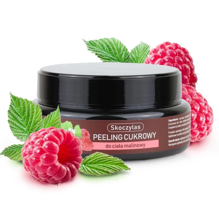 PEELING cukrowy do ciała malinowy - 200 ml
