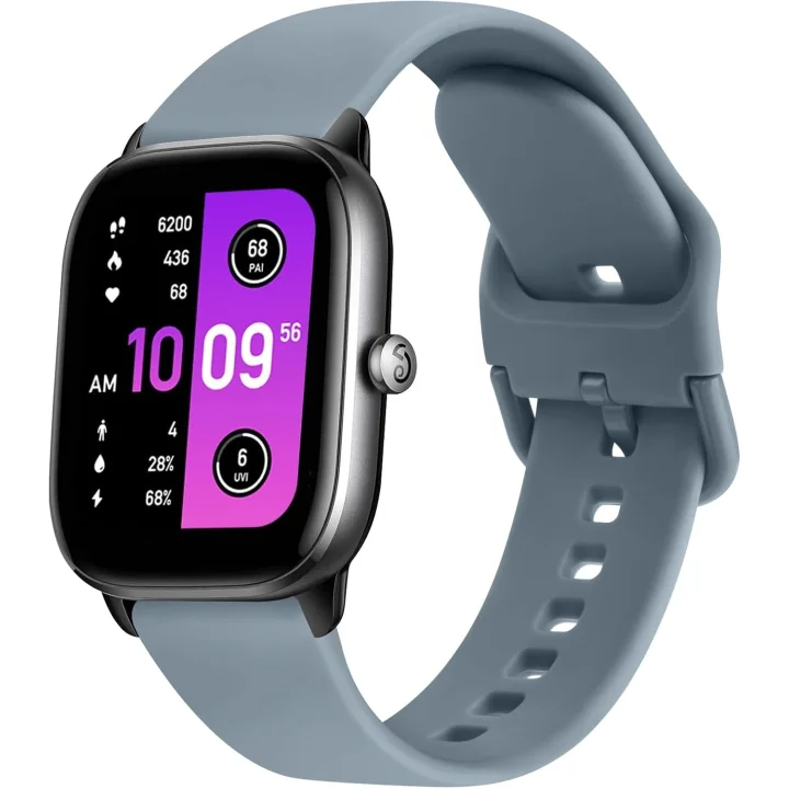 Pasek do zegarka do Amazfit GTS 2/3/4 Mini silikonowy 20 mm stalowy niebieski