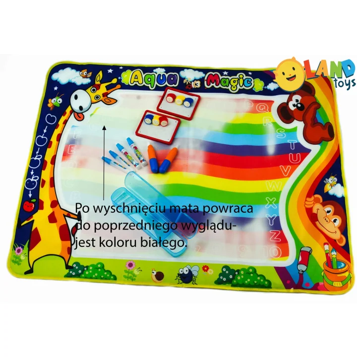 DUŻA MATA WODNA DO MALOWANIA PISAKAMI WODNYMI MATA 100x80 PIECZĄTKI PISAKI