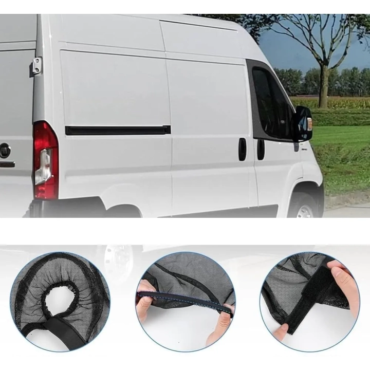 Moskitiery szyb drzwi przednich FIAT Ducato 2006-2025 ochrona przed owadami