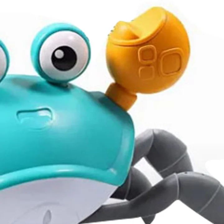 Interaktywny krab pełniący funkcję uciszającą dźwięk LED zabawka edukacyjna z ruchem i światłem