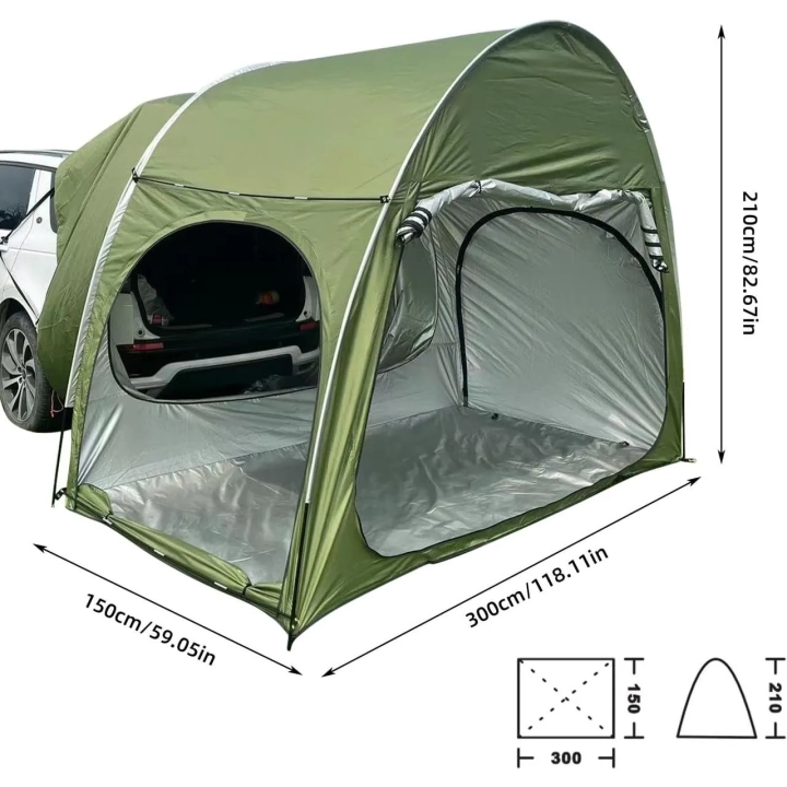 Namiot campingowy CarTent 300x150x210 SUV sedan 2 osoby wodoodporny UV