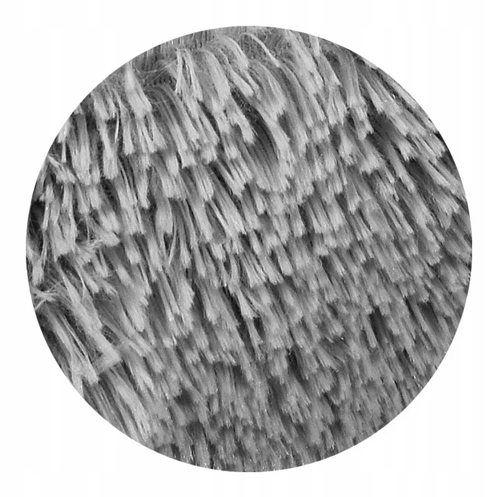 Legowisko dla psa gruba miękka poduszka shaggy 80x60 cm jasnoszare