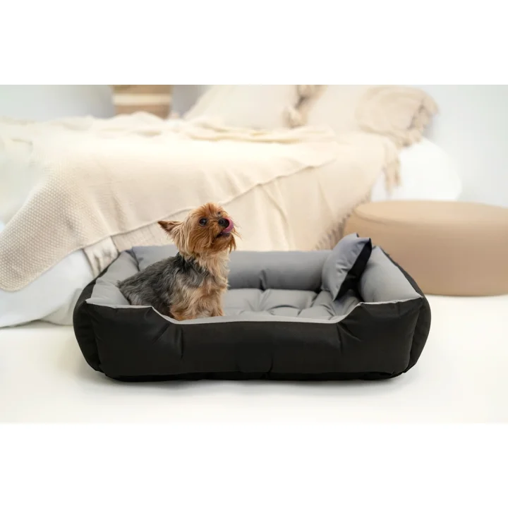 Legowisko dla psa kojec ECCO 55x45 cm wodoodporne szare