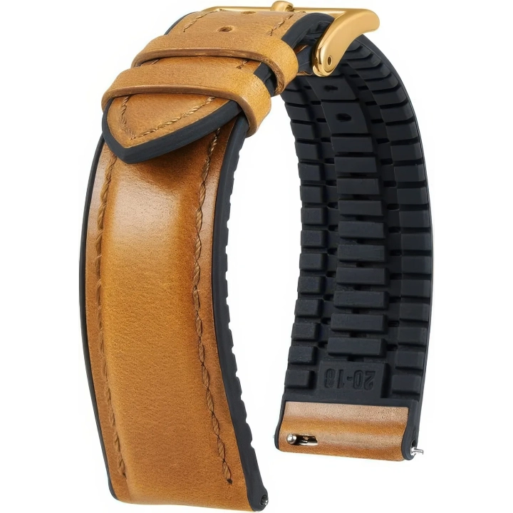 Pasek skórzany do zegarka 18-16mm unisex BINLUN olejowany szybkie zapięcie