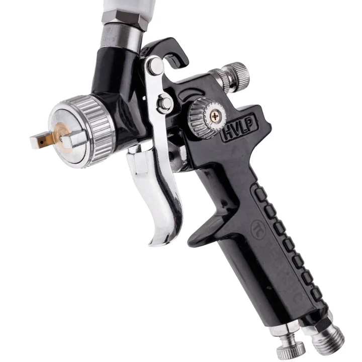 Pistolet Lakierniczy Malowania MINI HVLP Dysza 1,0 BLACK do Zaprawek 125ml