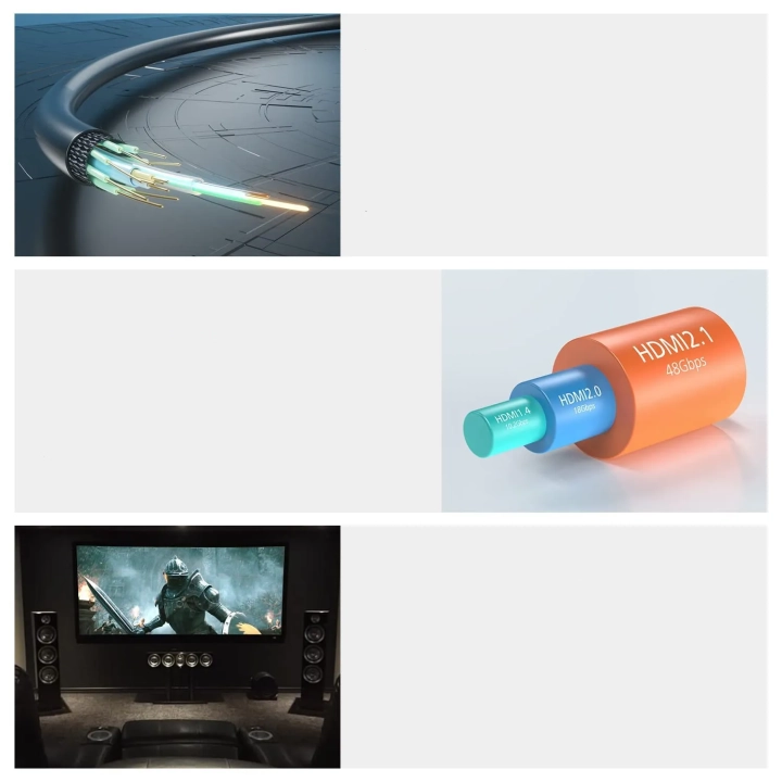 Kabel RUIPRO 8K CL2 HDMI 2.1 48 Gb/s 8K Dynamiczny HDR, 15 m, Powystawowy