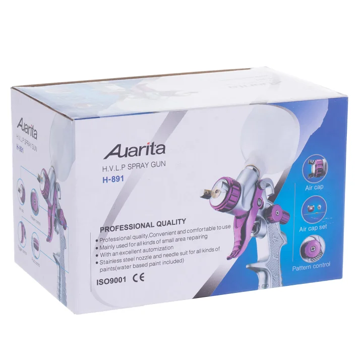 Pistolet lakierniczy MINI AUARITA H-891 Dysza 0,8mm HVLP do Zaprawek 250ml