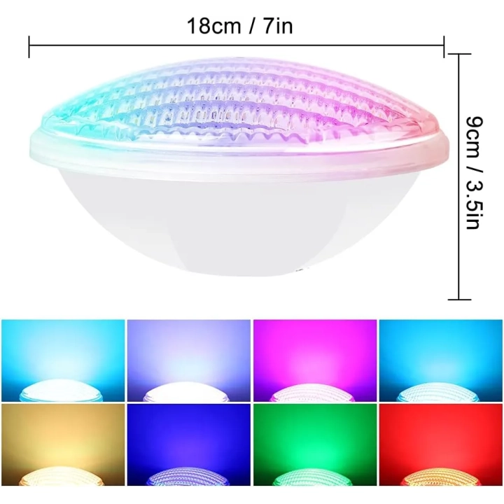 UŻYWANA Lampa LED Kingwen 40W RGBW IP68 do basenu i akwarium zanurzeniowa