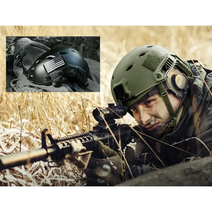 Hełm taktyczny LOOGU Fast BJ Airsoft hełm bojowy do paintballa zielony